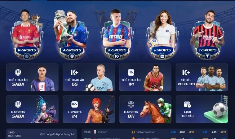 Sảnh thể thao 58Win hợp tác với nhiều nhà cung cấp kèo cá cược hàng đầu thế giới