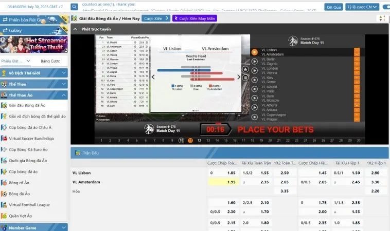 Khám Phá Cá Cược Thể Thao Ảo 58Win Và Bí Kíp Thắng Lớn 2 Giao diện cá cược thể thao ảo 58Win